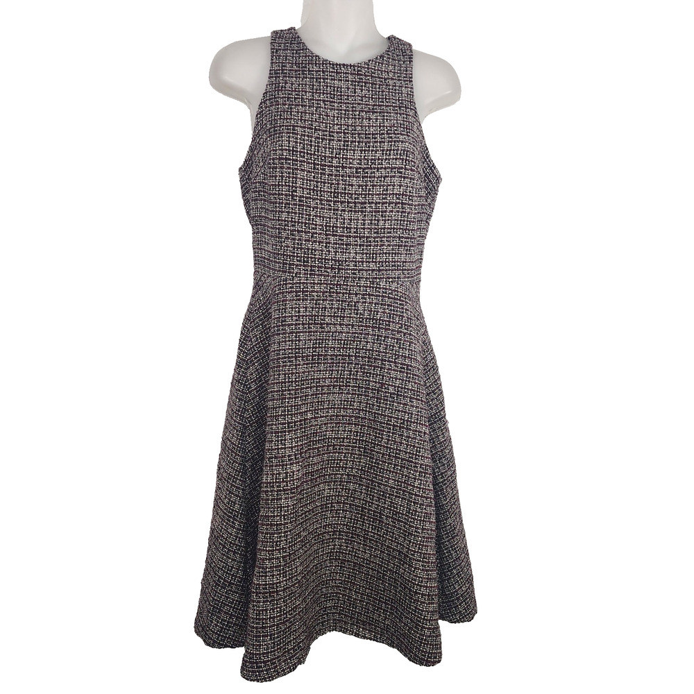 Banana Republic Tweed Wool Blend Fit and Flare Dress Size 2 Sleeveless Business
